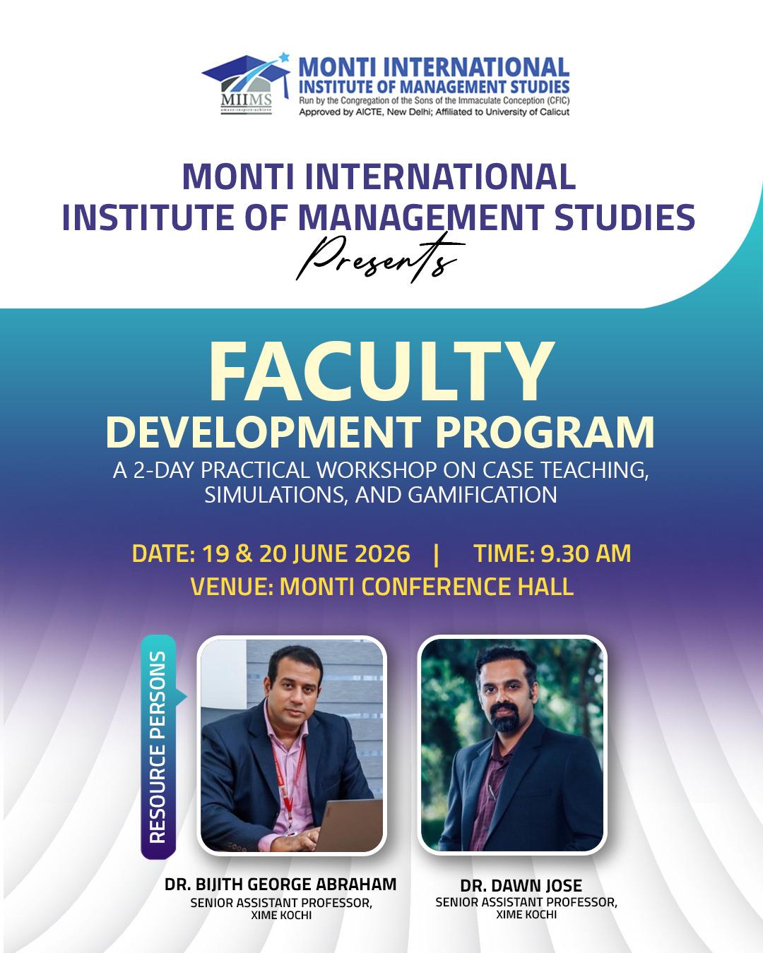 FDP – A 2 day workshop on Case Teaching, Simulations and Gamification